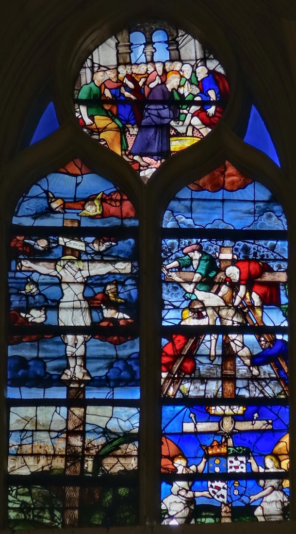 baie 223 le lavement de pieds, la crucifixion, la descente de croix