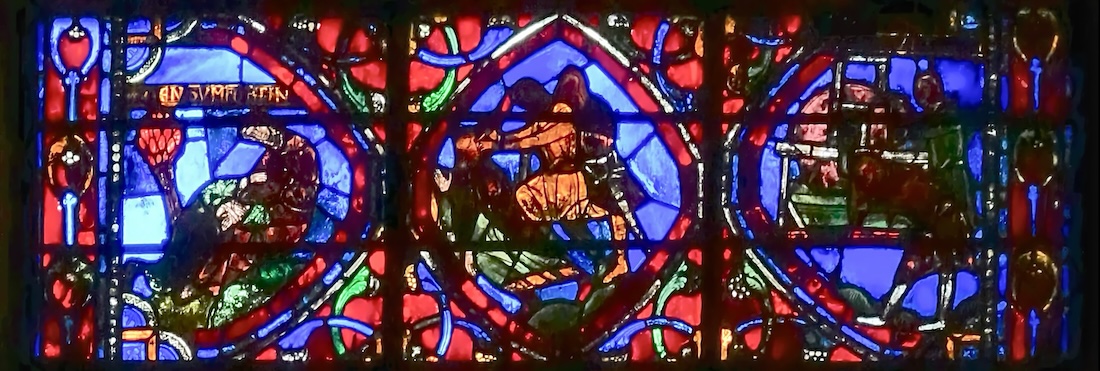 [16] Delilah coupe les cheveux de Samson [17] Samson est aveuglé... [18] ... il travaille la presse à vin