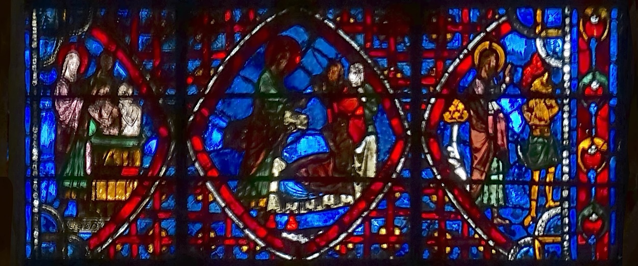 [7] André baptise [8] St André sauve un jeune homme des démons [9] Saint André repousse deux démons