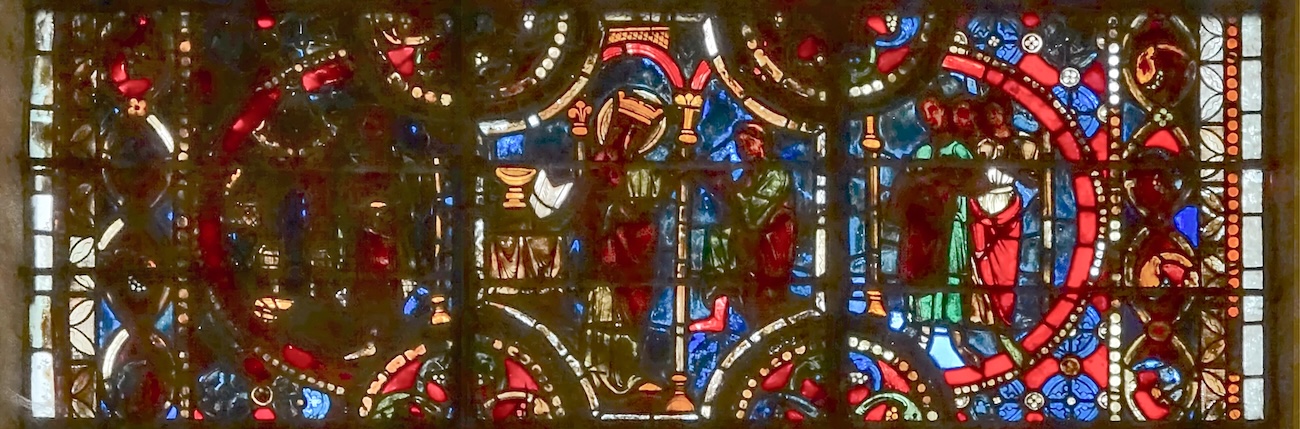 [13] [14] Théophile se prosterne devant une statue de la Vierge [15]