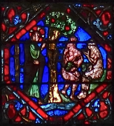 [5] Adam et Ève essaye de cacher leur nudité