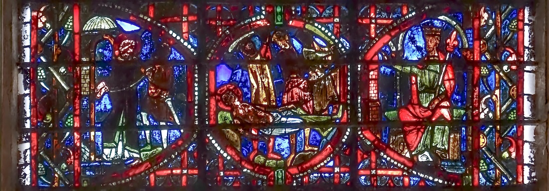 [15] Saint Laurent conduit en prison [16] [17] St Laurent est à nouveau flagelllé devant Decius