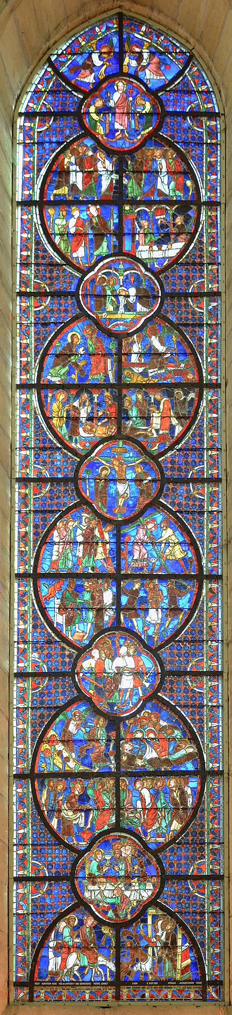 Vitrail de la vie du Christ - Cathédrale Notre-Dame - Laon 02