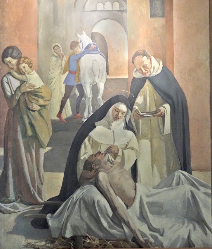 Catherine de Sienne soignant un pestiféré<br>Eglise Saint Dominique - Paris (14)
