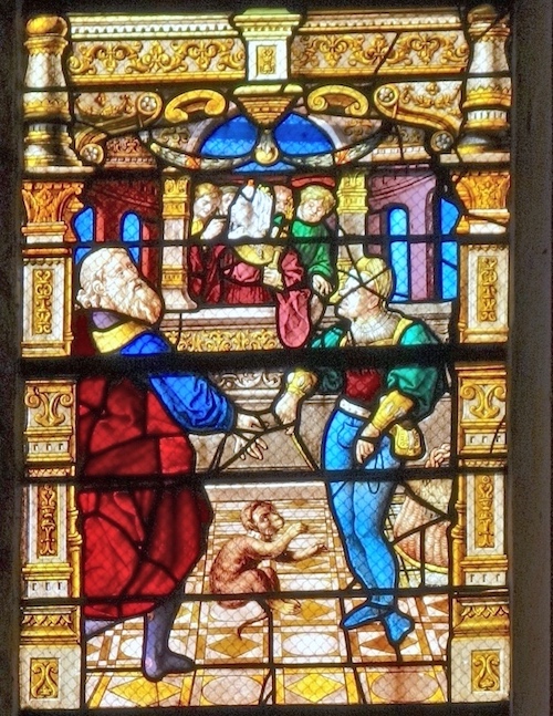 [4] Christophe et le montreur de singes.<br>Abbatiale St Pierre St Paul - Ferrières-en-Gatinais 45