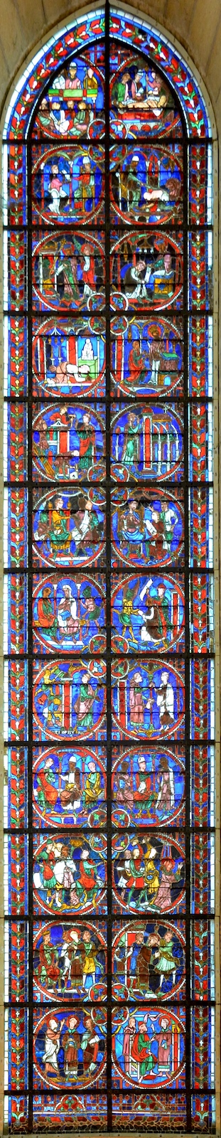 Vitrail de la vie de Saint Etienne et de Théophile - Cathédrale Notre-Dame - Laon 02