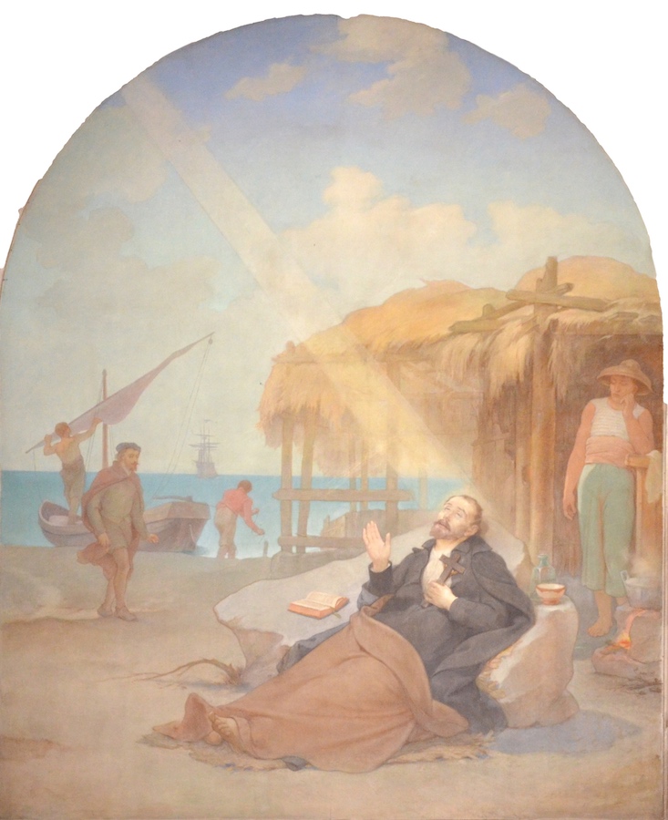 La mort de François-Xavier sur l’ile de Sancian, au large de Canton en mer de Chine.