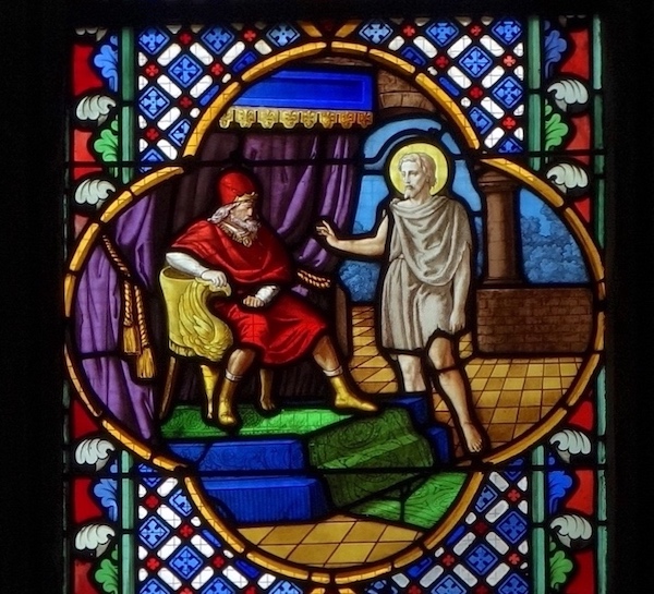 [11] Jean reproche à Hérode sa conduite.<br>Cathédrale St Quentin - Quimper 29