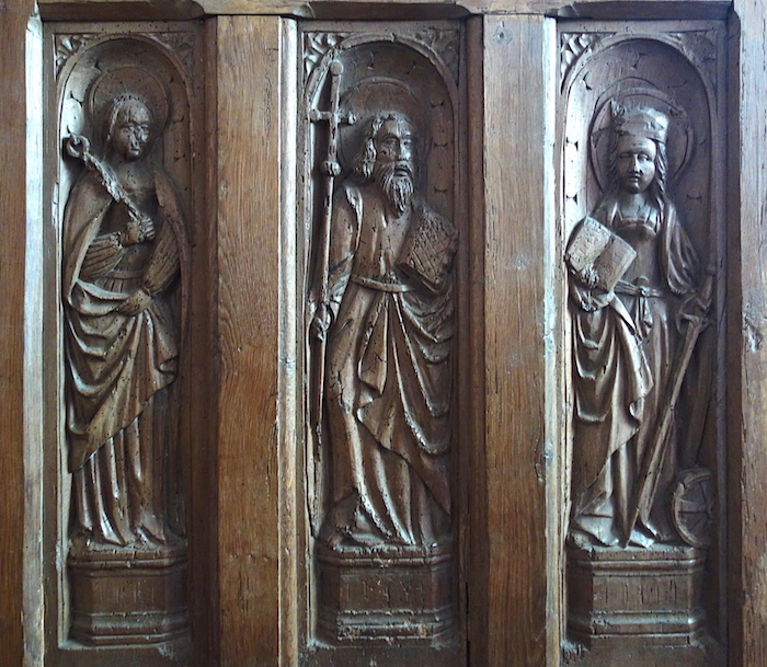 Jean-Baptiste entouré de Ste Apolline et de Ste Catherine<br> Eglise Notre-Dame - Morêt-sur-Loing 77