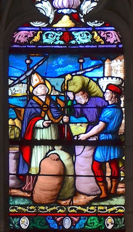[4] Nicolas et le miracle des blés.<br>Eglise Saint Nicolas - Troyes 10