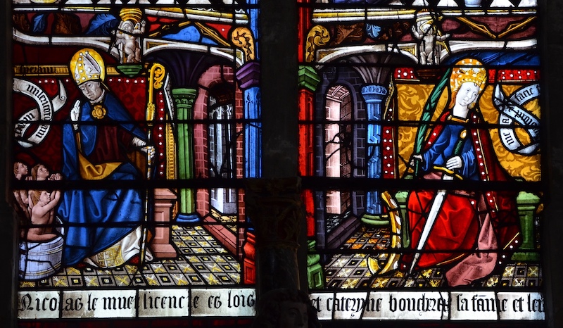 Saint Nicolas et Sainte Catherine<br>Eglise Sainte Madeleine - Troyes 10