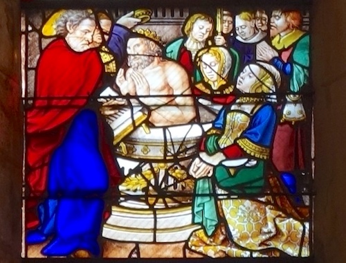 [4] Baptême de Corneille.<br>Abbatiale St Pierre St Paul - Ferrières-en-Gatinais 45