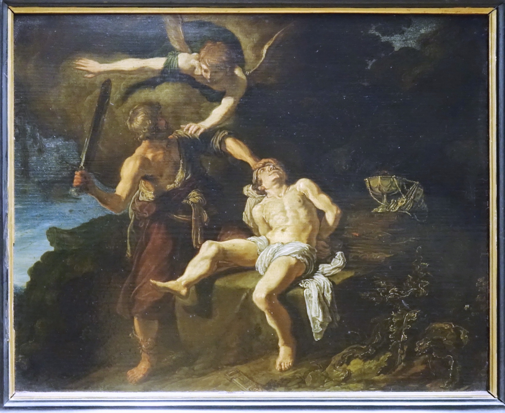 L'ange empêchant Abraham de sacrifier son fils Isaac (Pieter Lastman Fin du XVIe siècle) - Musée du Louvre
