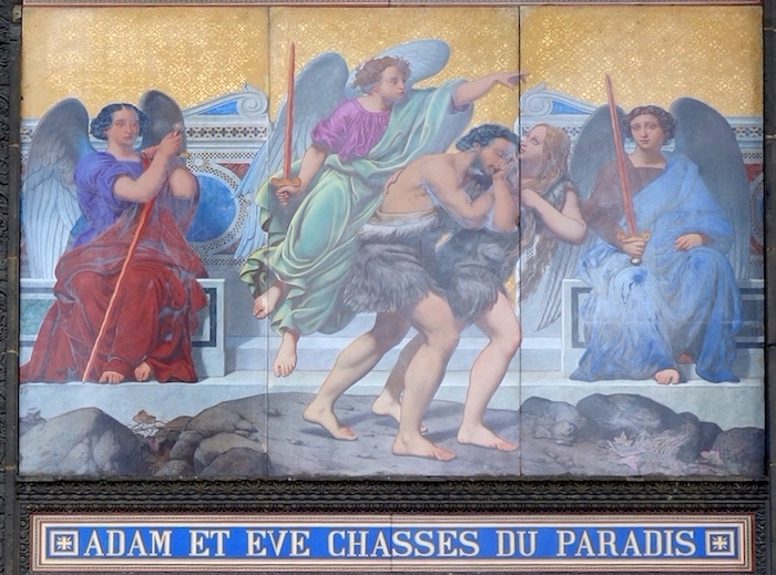 Adam et Ève chassés du paradis<br>Eglise Saint Vincent de Paul - Paris (10)