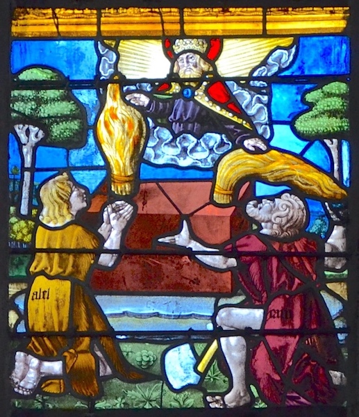 Offrandes de Caïn et Abel à Yavhé<br>Eglise Sainte Madeleine - Troyes 10