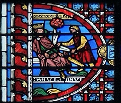 [13] David coupe un pan du manteau de Saül<br>Cathédrale Saint Etienne - Auxerre 89