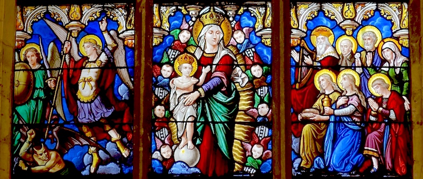 Saint Michel terrasse le dragon, Notre Dame des Victoires, les saints pénitents