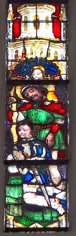 Saint Christophe présentant un seigneur de Kerguelenen