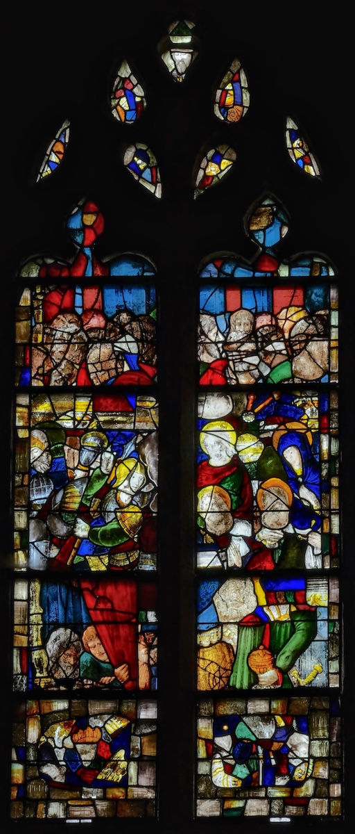 fenêtre composite avec réutilisation (en 1958) de fragments