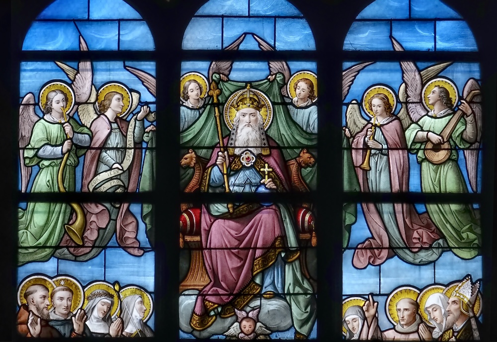 Dieu le Père au milieu des anges