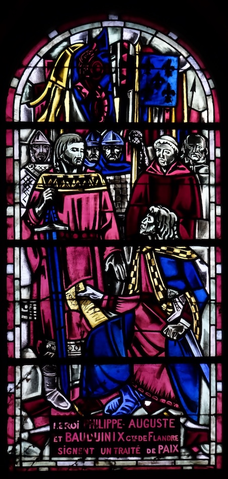 le roi Philippe Auguste et Baudoin IX Cte de Flandre signent un traité de paix