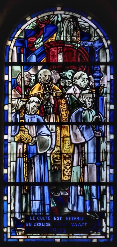 le culte est rétabli en l'église saint Vasst 1802