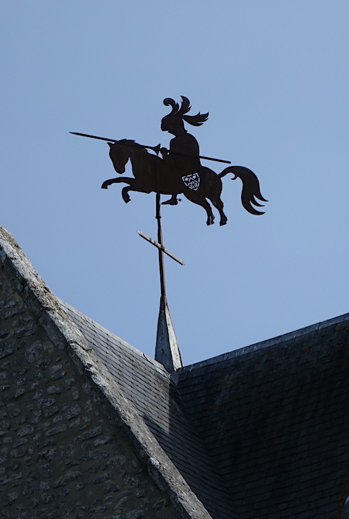 Girouette à l'effigie de Saint Georges<br>Eglise Saint Georges - Paley 77