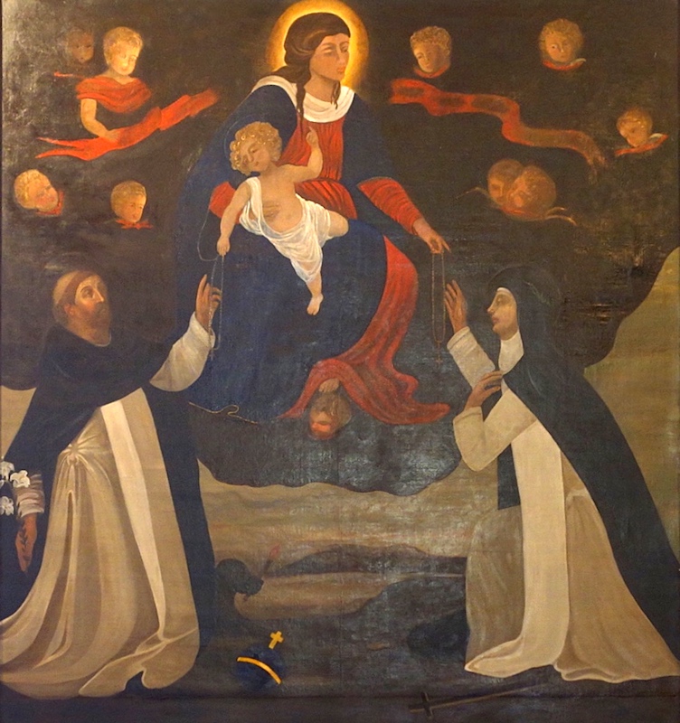 La remise du rosaire à Dominique et Catherine de Sienne