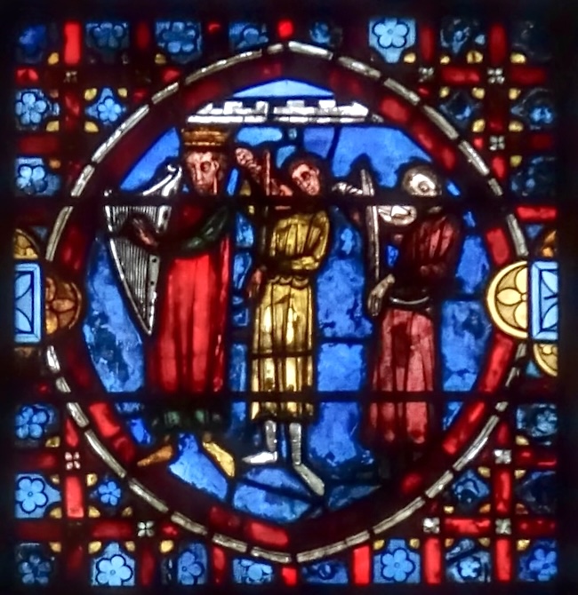 [17] David joue de la harpe