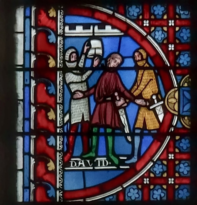 [4] David revêt l'armure de Saül