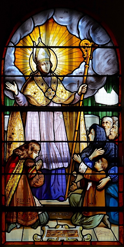 Saint Frambour (vitrail de Charles Champigneule)