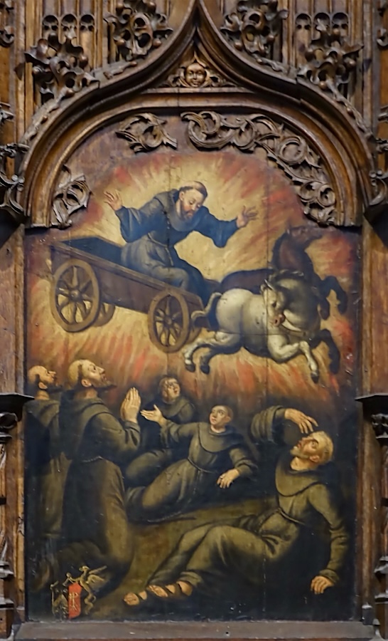 les frères mineurs voient saint François apparaître en gloire sur un char de feu