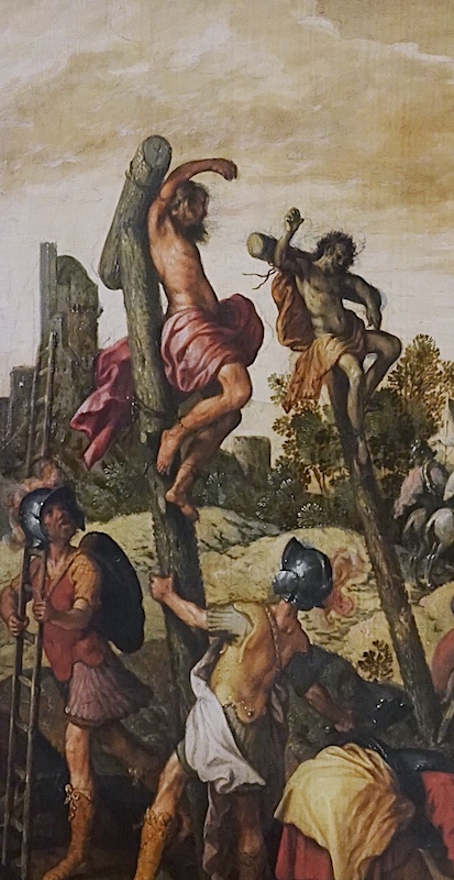 La crucifixion - Joachim BEUCKLAER (Anvers vers 1574)<br>Musée du Louvre