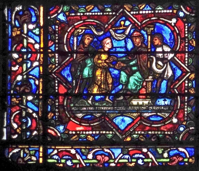 [2] Le père partage son bien entre ses deux fils.<br>Cathédrale Saint Etienne - Sens 89