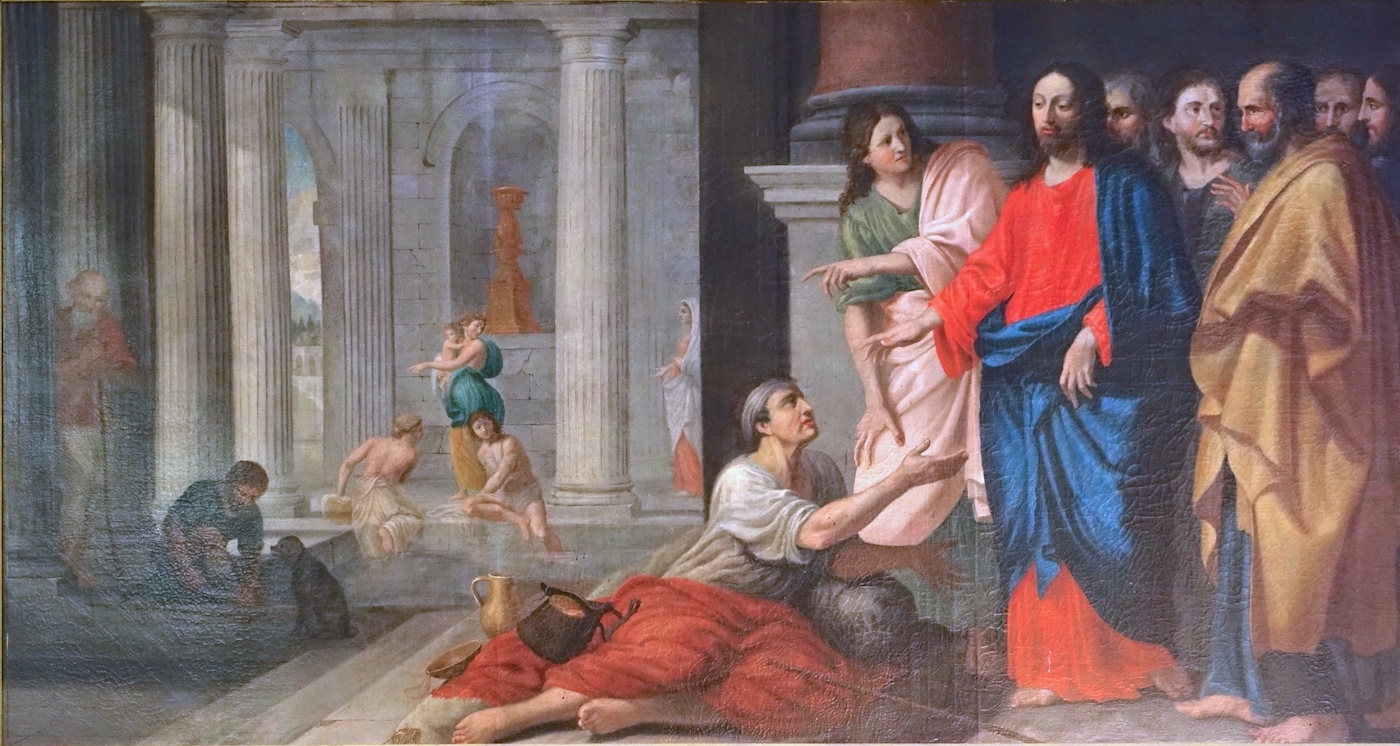 Le Christ et le paralytique à la piscine probatique - Cathédrale St Maclou - Pontoise 95