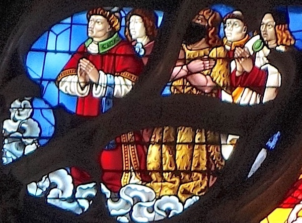 de gauche à droite : St Etienne, St Jean-Baptiste et trois saints - Cathédrale Saint Etienne - Sens 89