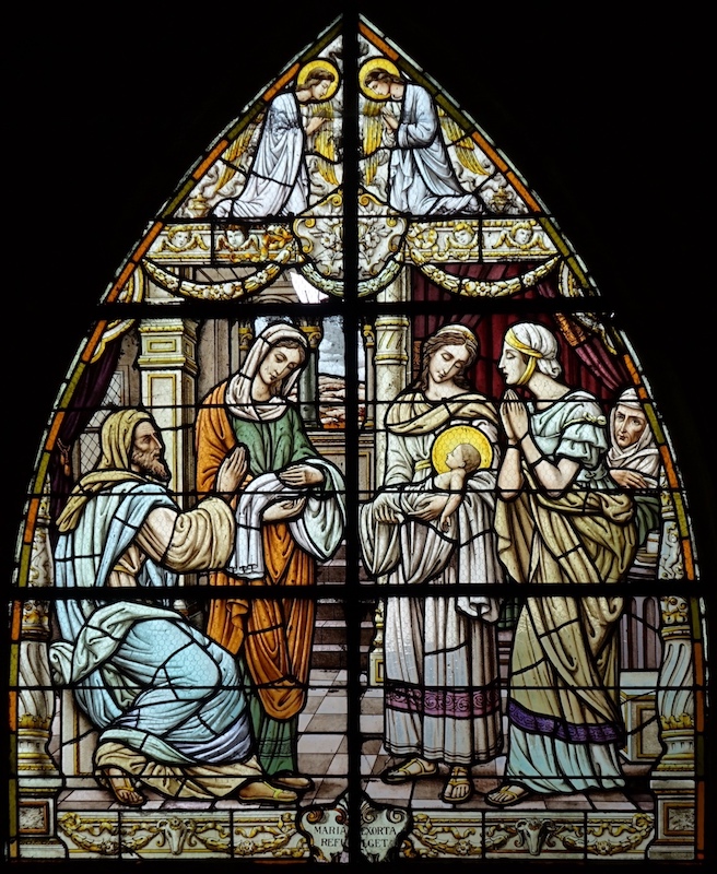 la Présentation au Temple MARIA EXORTA REFULGET
                        vitrail de Jean Gaudin, 1927-1932