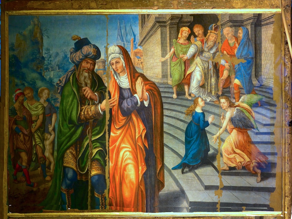 Anne et Joachim, présentation de Marie au temple.<br>Eglise St Germain l'Auxerrois - Paris (1)