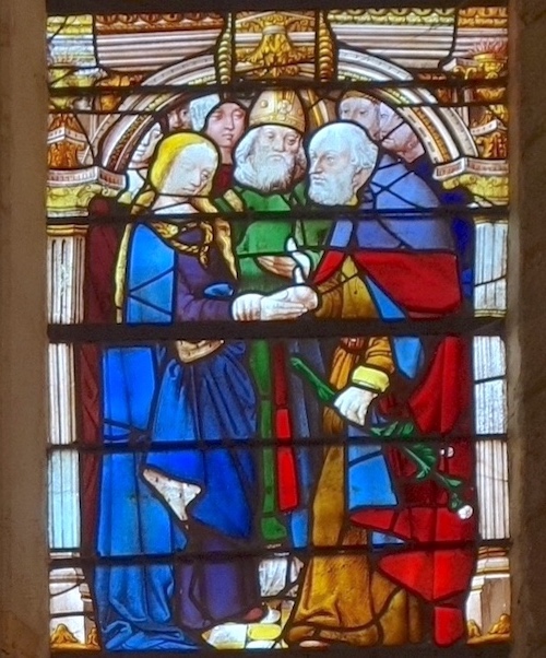 [5] Mariage de Marie et de Joseph.<br>Abbatiale St Pierre St Paul - Ferrières en G. 45