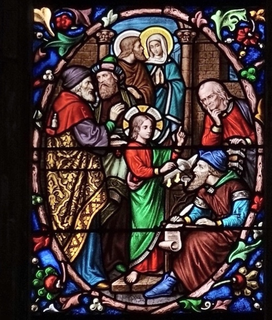 [10] Jésus devant les docteurs.<br>Cathédrale Saint Maclou - Pontoise 95