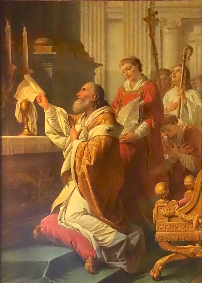 Ambroise présente à Dieu la lettre de Théodose<br />Eglise Sainte Marguerite - Paris (11)
