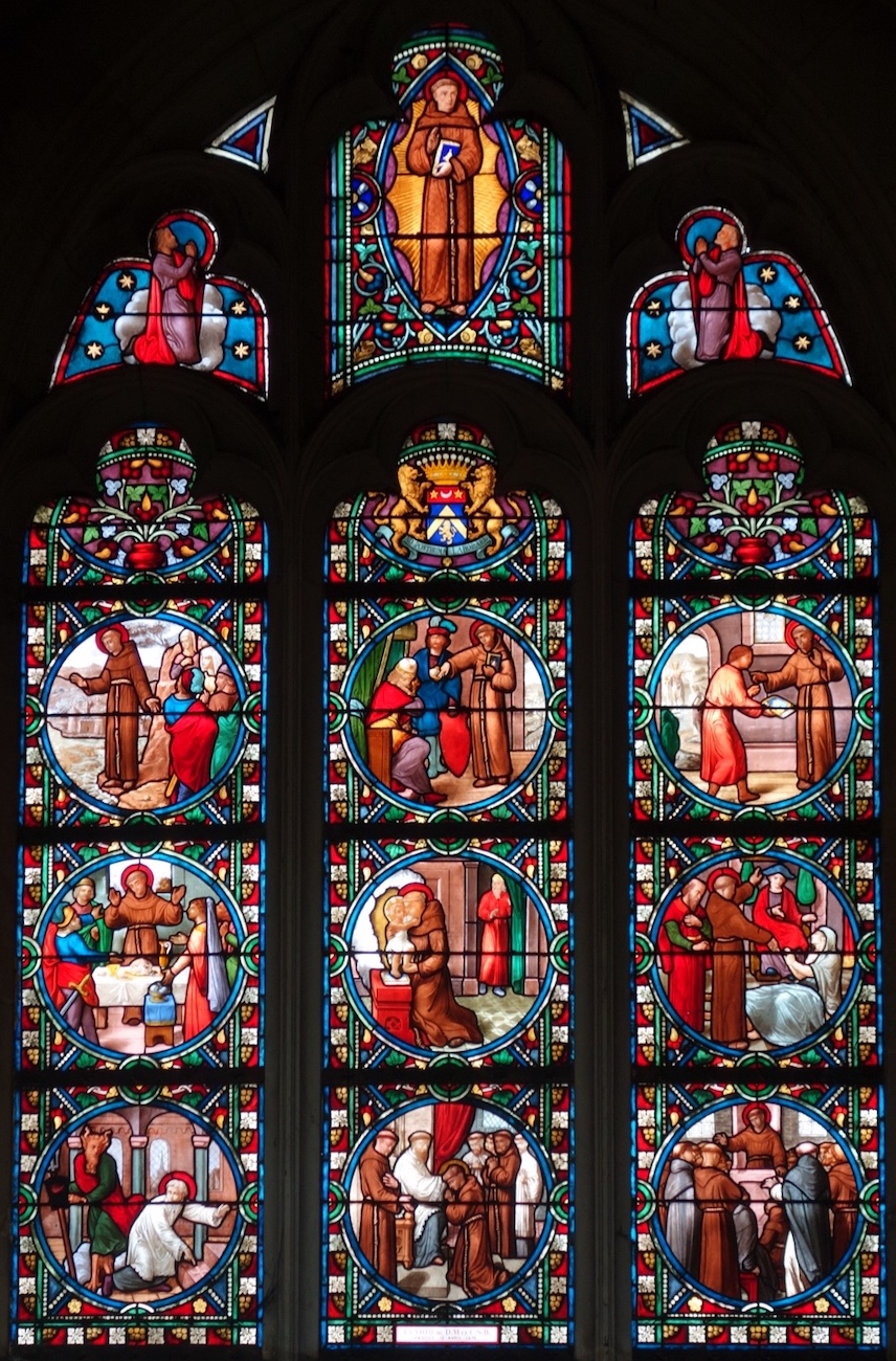 Vitrail de la vie de Sainte geneviève<br>Eglise Saint Leu Saint Gilles - Paris (1)