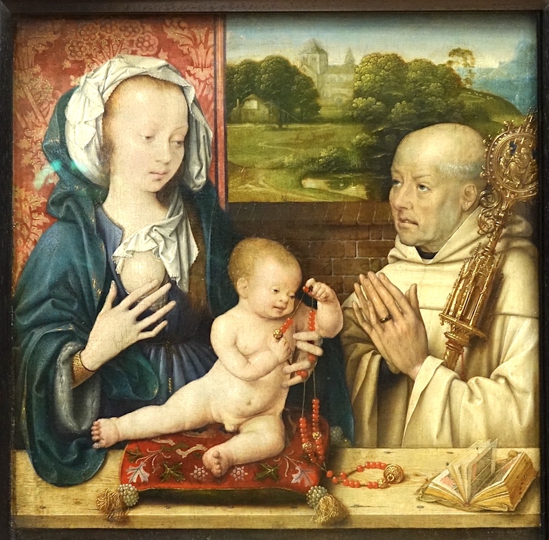 La vision de saint Bernard (Joos Van Cleve vers 1505-1510)<br>Musée du Louvre