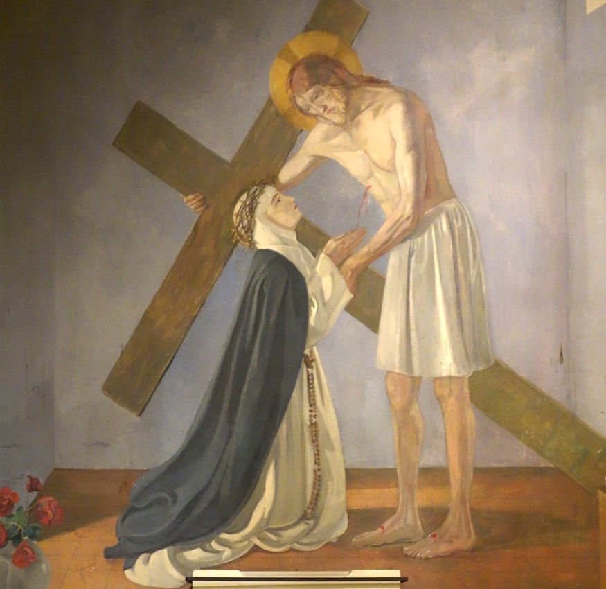 le christ se penche sur Catherine de Sienne<br>Eglise Saint Dominique - Paris (14)