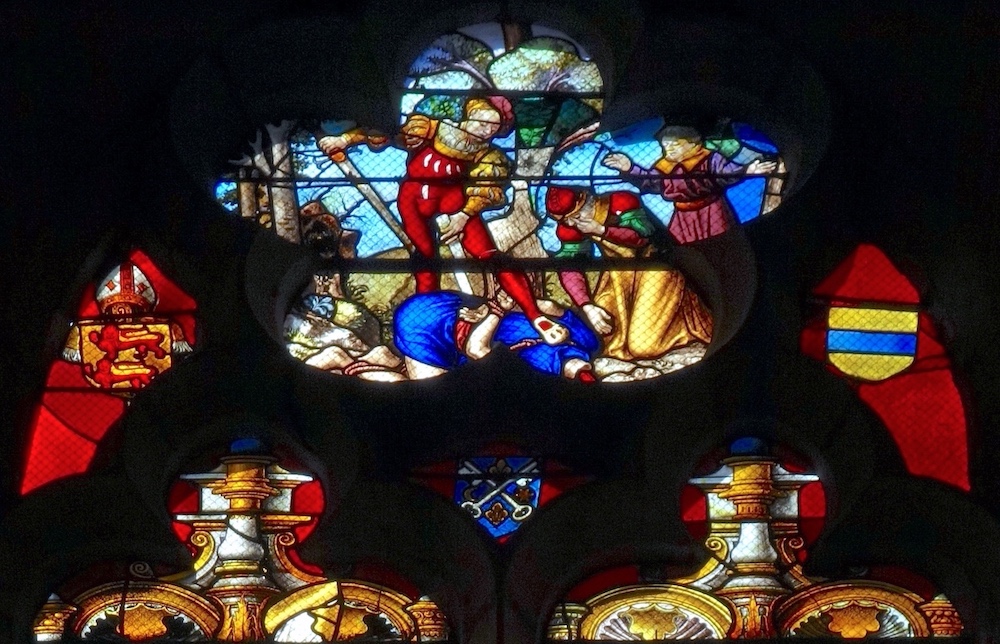 [9] Martyre de Saint Christophe.<br>Abbatiale St Pierre St Paul - Ferrières-en-Gatinais 45