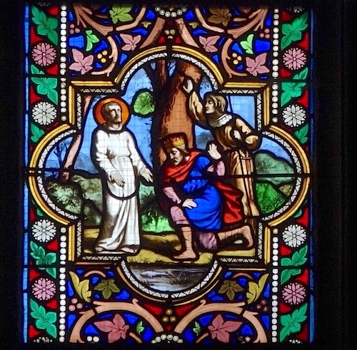 [10] Le roi Gradlon est accueilli par Corentin  - Cathédrale Saint Corentin - Quimper 29