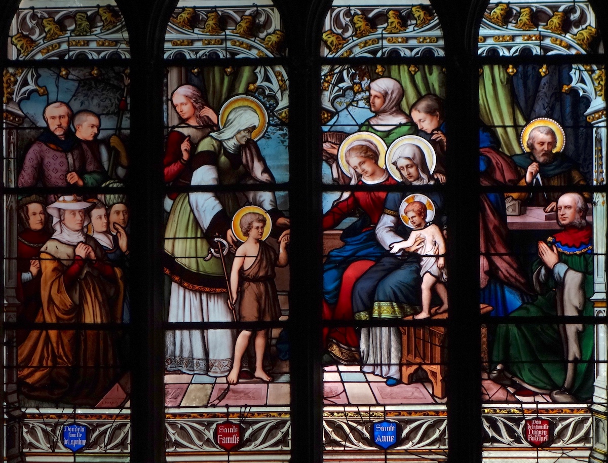 Elisabeth et Jean-Baptiste enfant, Sainte Anne, Marie et Jésus enfant<br>Eglise Saint Séverin - Paris (5)