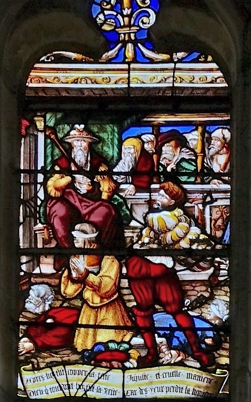 [7] Crocus, chef des Vandales, fait décapiter Saint Florentin (avec Hilaire et et Aphrodise).<br>Eglise Saint Florentin - Saint Florentin 89
