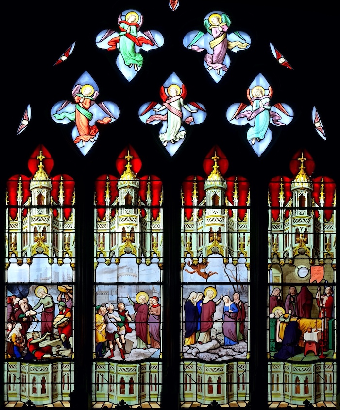 Vitrail de la vie de Sainte Geneviève (adulte)<br>Eglise Saint Etienne du Mont - Paris (5)