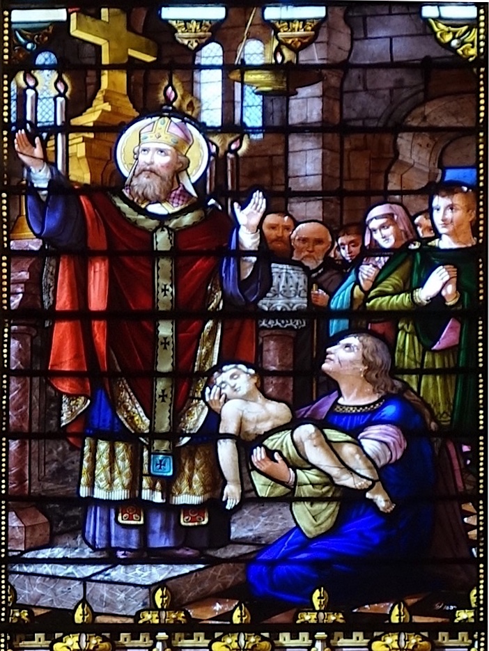 Résurrection de l'enfant mort sans baptême<br>Eglise St Hilaire - Montcuq 46
